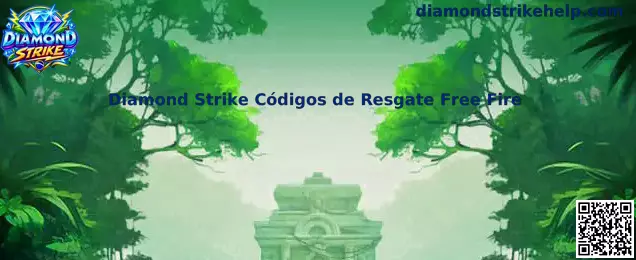 Banner explicativo sobre códigos de resgate Diamond Strike